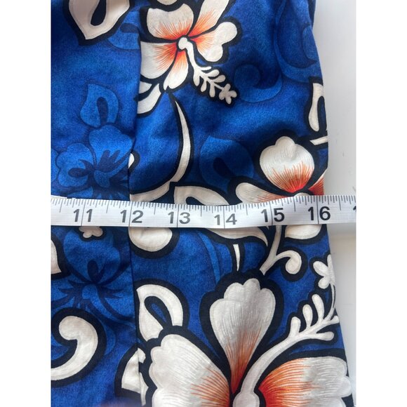 Hilo Hattie Hawaiian Floral Maxi Dress 100% Cotton Made In Hawaii Womens Sz 10 - Picture 7 of 8